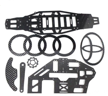 T400 Machined Carbon Fiber Drone Frame In Aeromodel UAV Matte 7mm