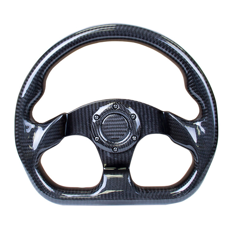 12k 24K Plain Machined Carbon Fiber Steering Wheel In Racing Car Odm