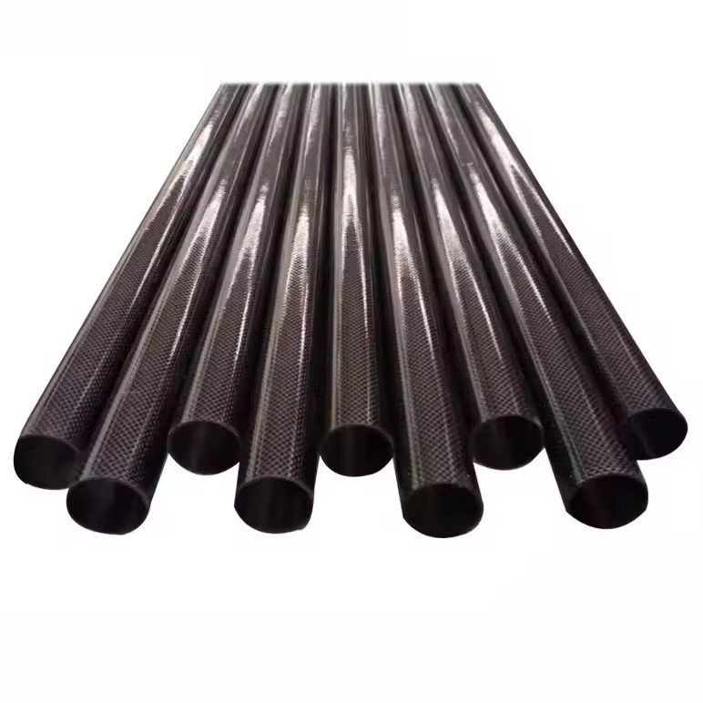 Glossy Or Matte Finish Forged Fabric Carbon Fiber Tube Carbon Fibre pipe rod pole